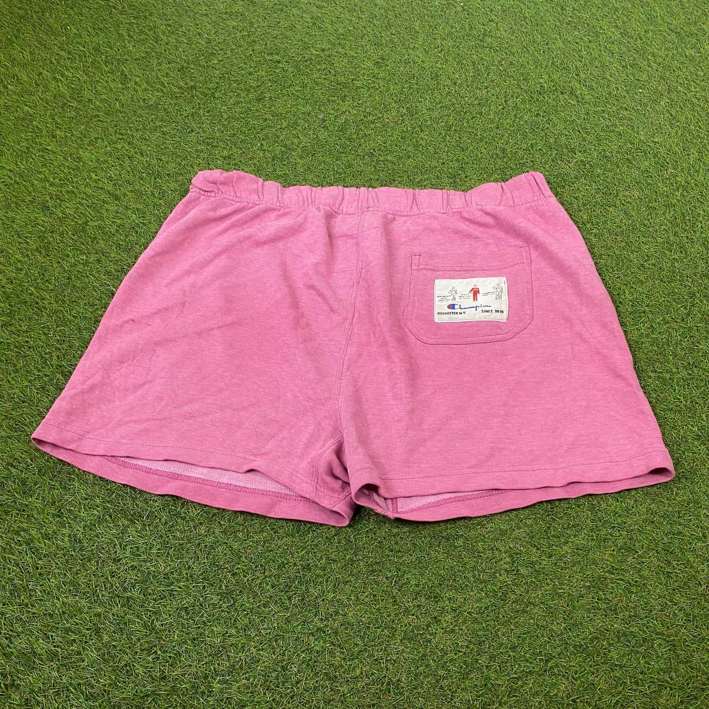 Retro 90s Champion Cotton Shorts Pink XL