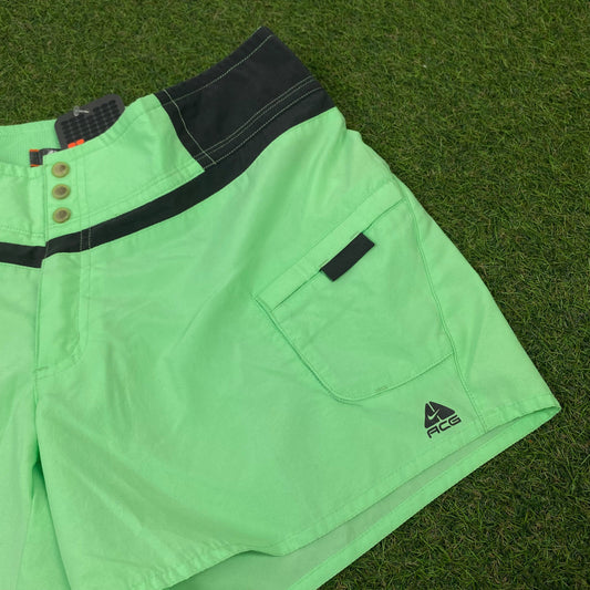 00s Nike ACG Swim Shorts Green Small
