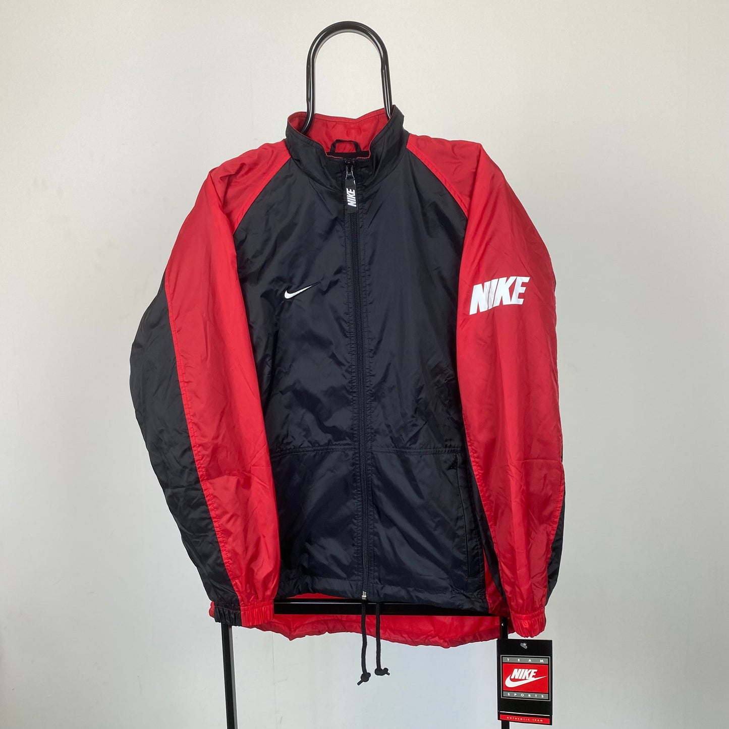90s Nike Windbreaker Jacket Black Small/Medium