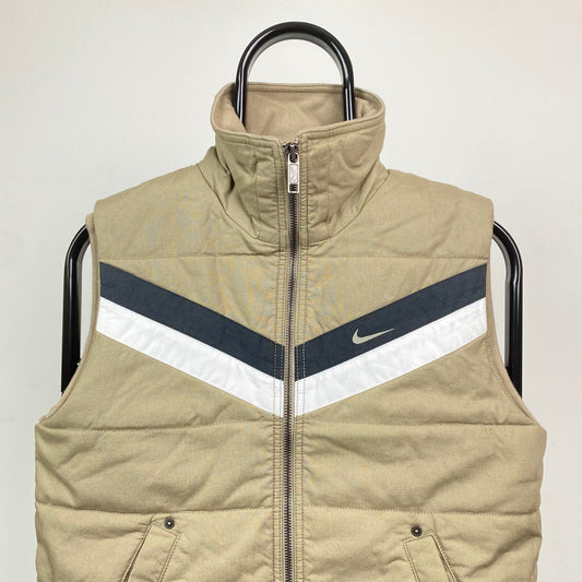 00s Nike Padded Gilet Jacket Brown Medium