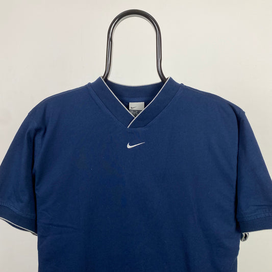 00s Nike Centre Swoosh T-Shirt Blue XS