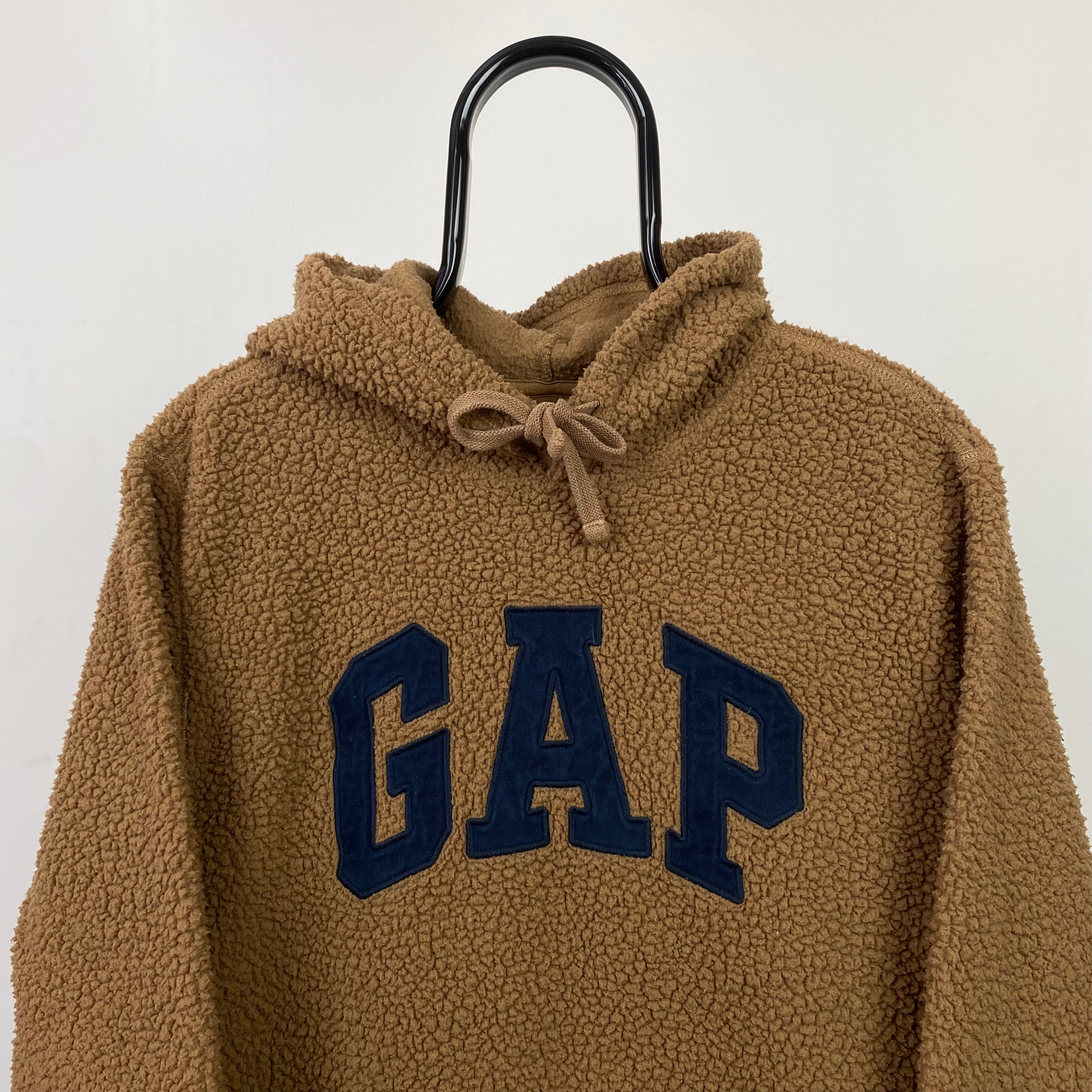 Retro Gap Fleece Hoodie Brown Small Clout Closet