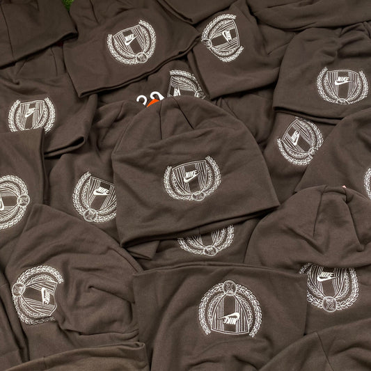 Vintage Nike Beanie Hat Brown