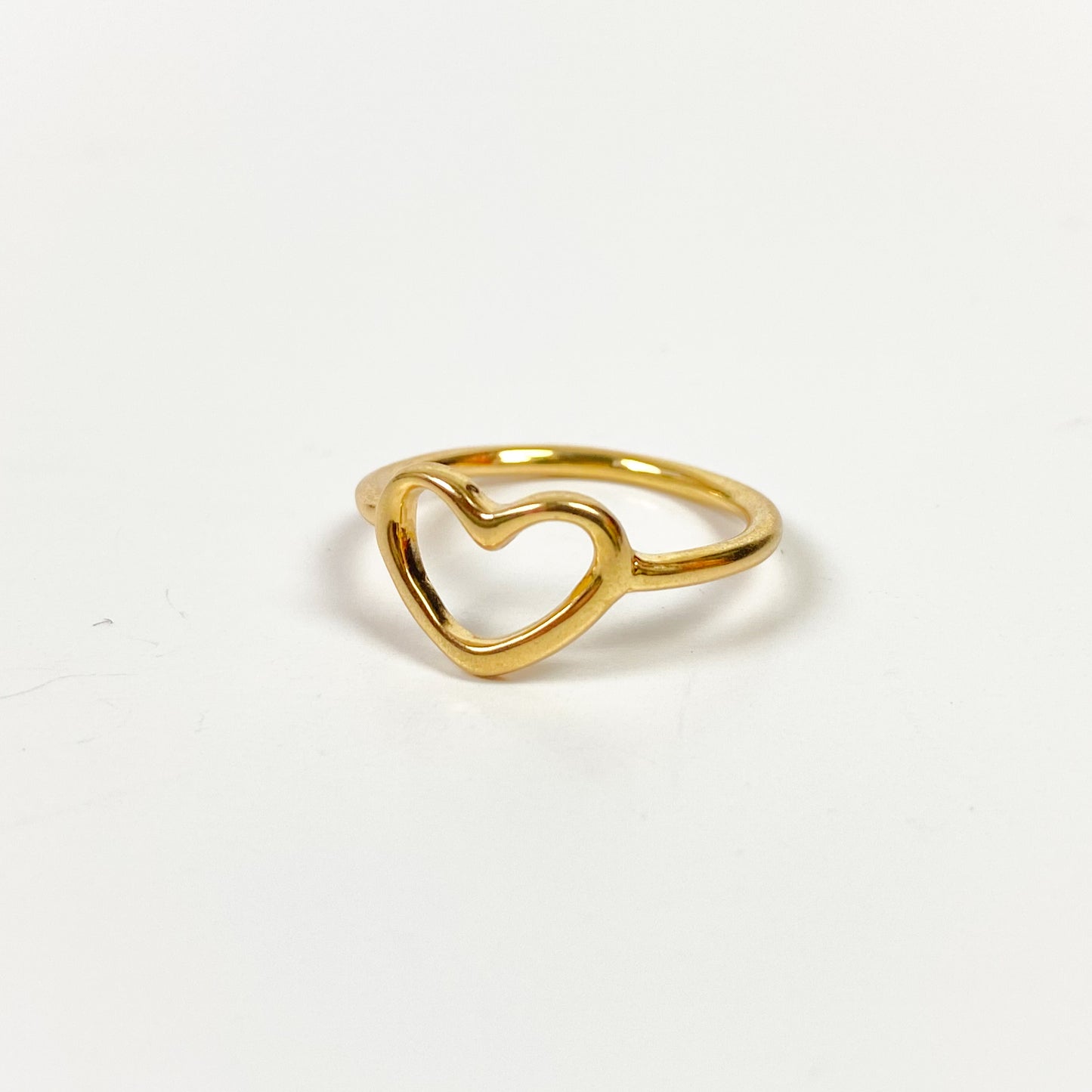 Vintage Heart Signet Ring Gold