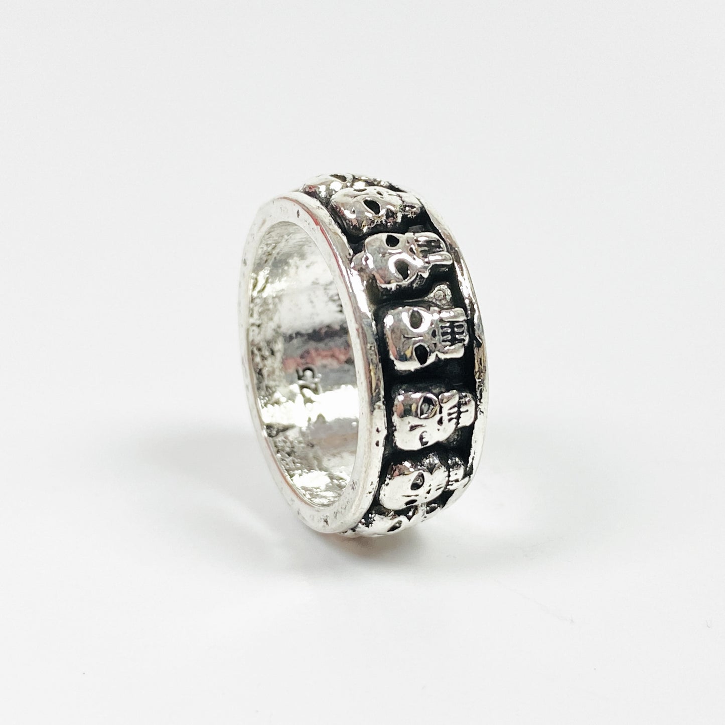 Retro Vintage Skull Ring Silver