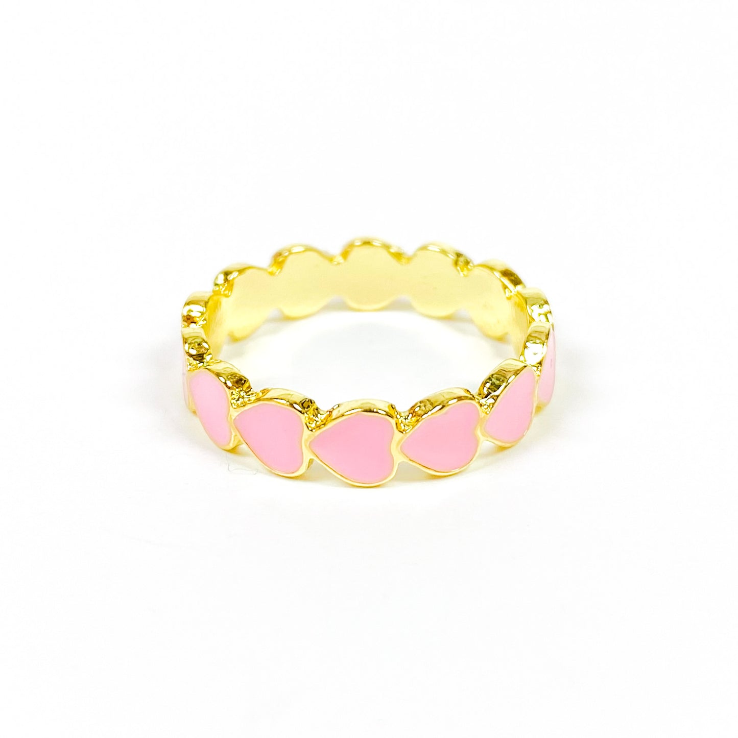 Vintage Heart Band Ring Gold