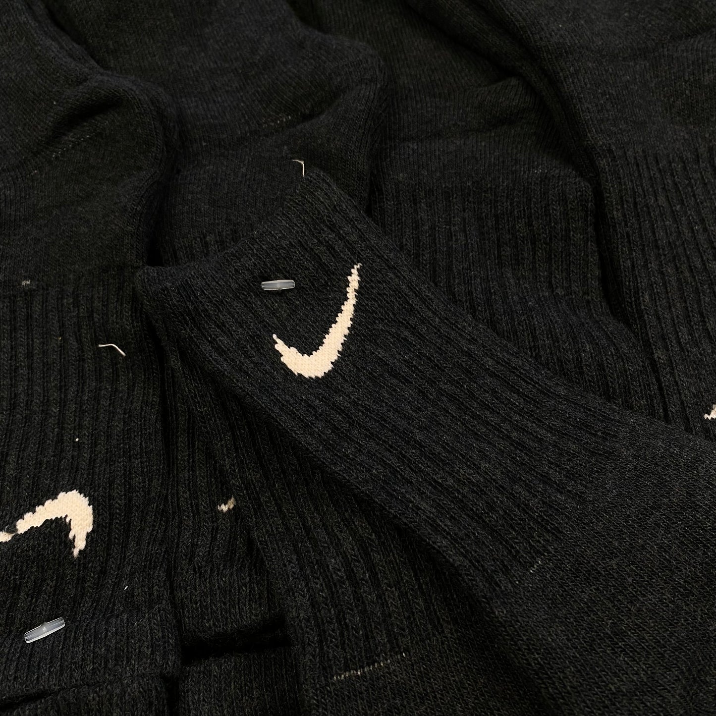Vintage Nike Swoosh Socks Black UK6 - 12