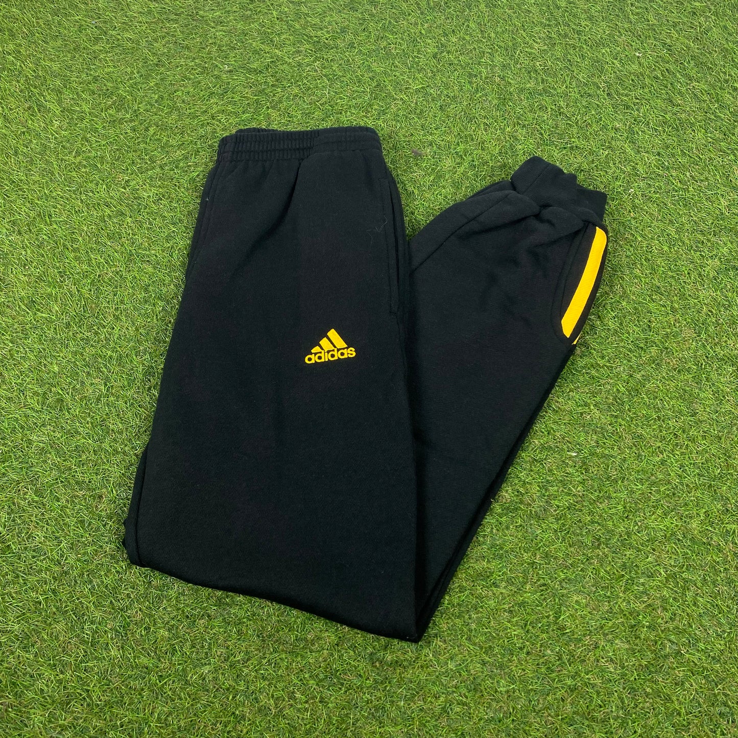 90s Adidas Cotton Joggers Black XS