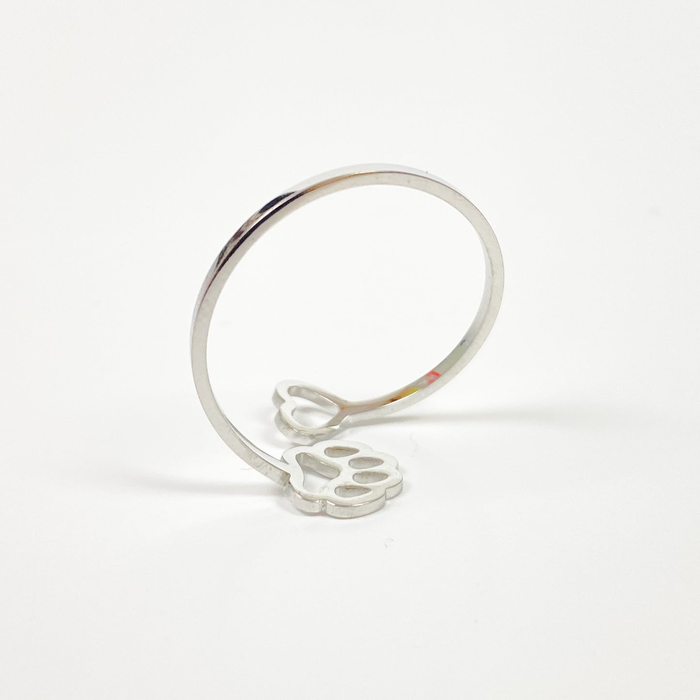 Vintage Adjustable Dog Ring Silver