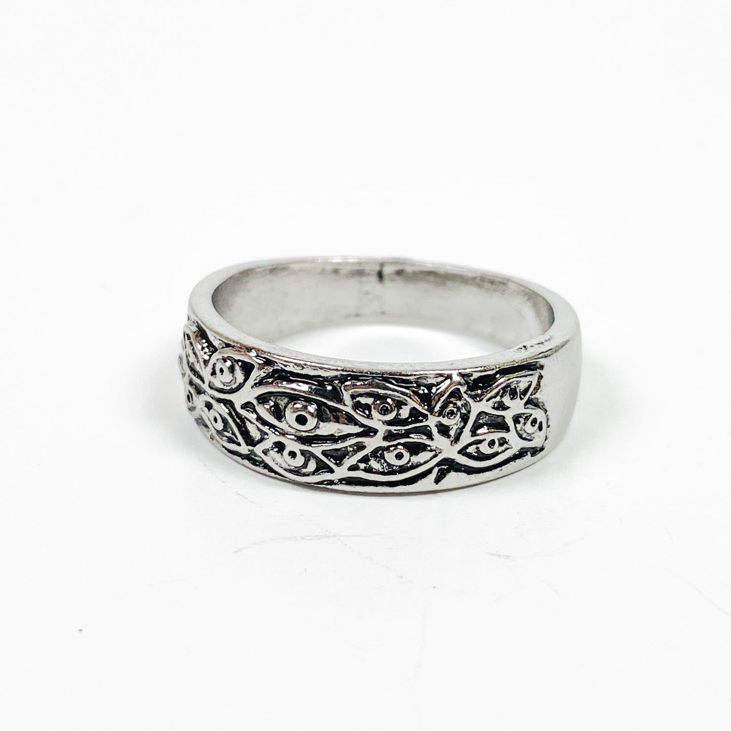 Retro Vintage Eye Ring Silver