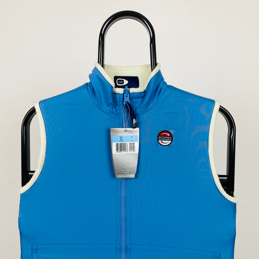 90s Nike Reversible Fleece Gilet Jacket Baby Blue XS