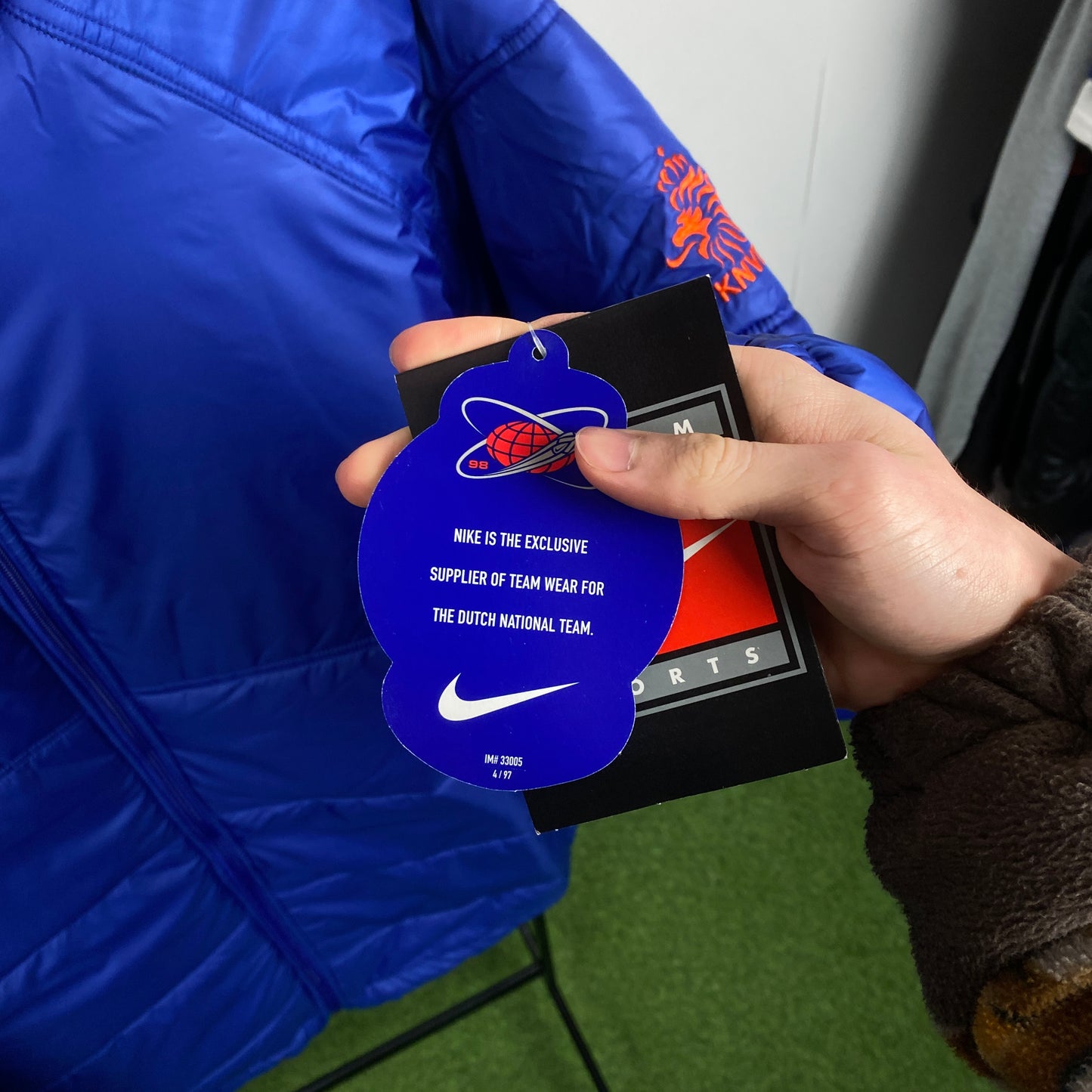 90s Nike Netherlands Down Puffer Jacket Blue XL/XXL