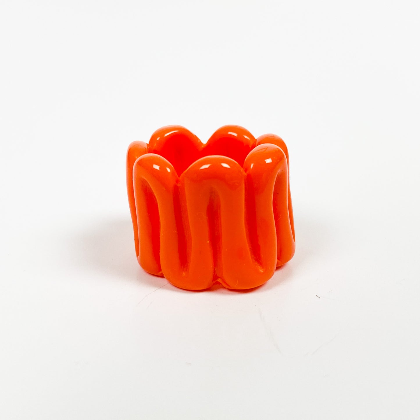 Vintage Retro Chunky Resin Ring Orange