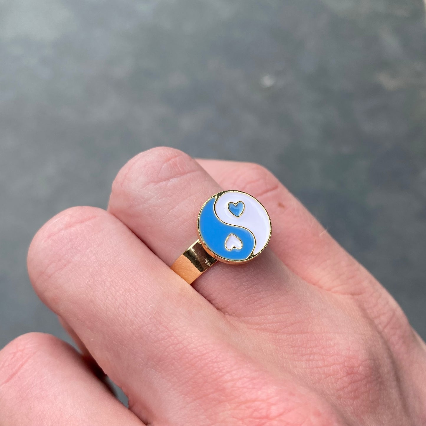 Adjustable Yin And Yang Ring Gold