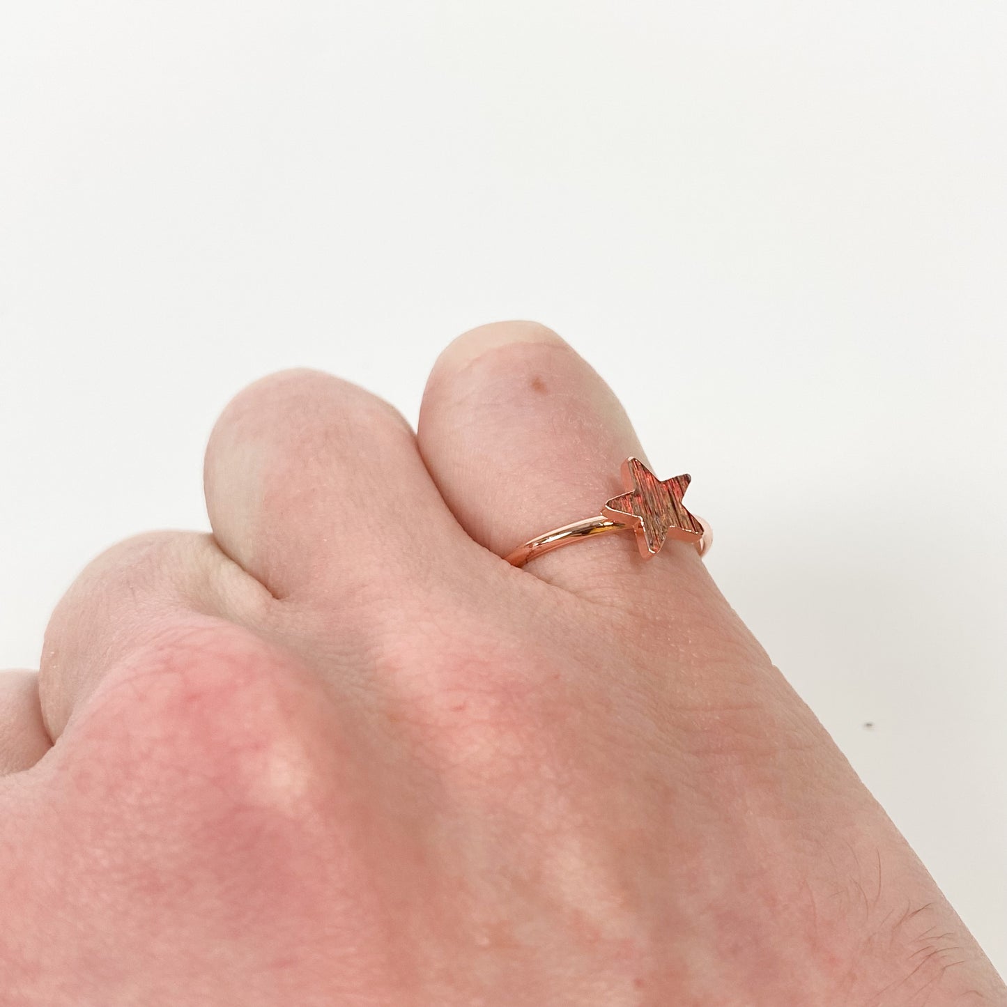 Vintage Star Signet Ring Rose Gold