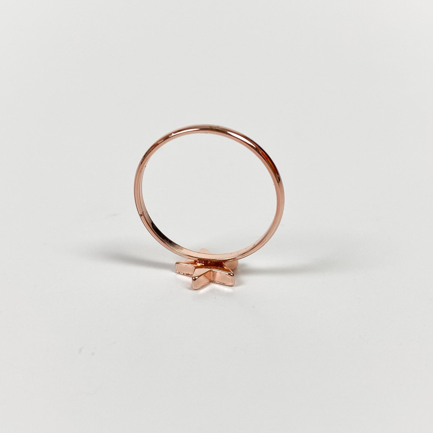 Vintage Star Signet Ring Rose Gold