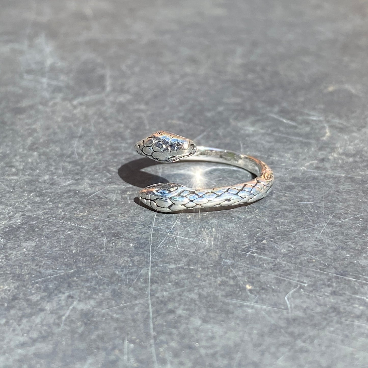 Snake Wrap Ring Silver Adjustable