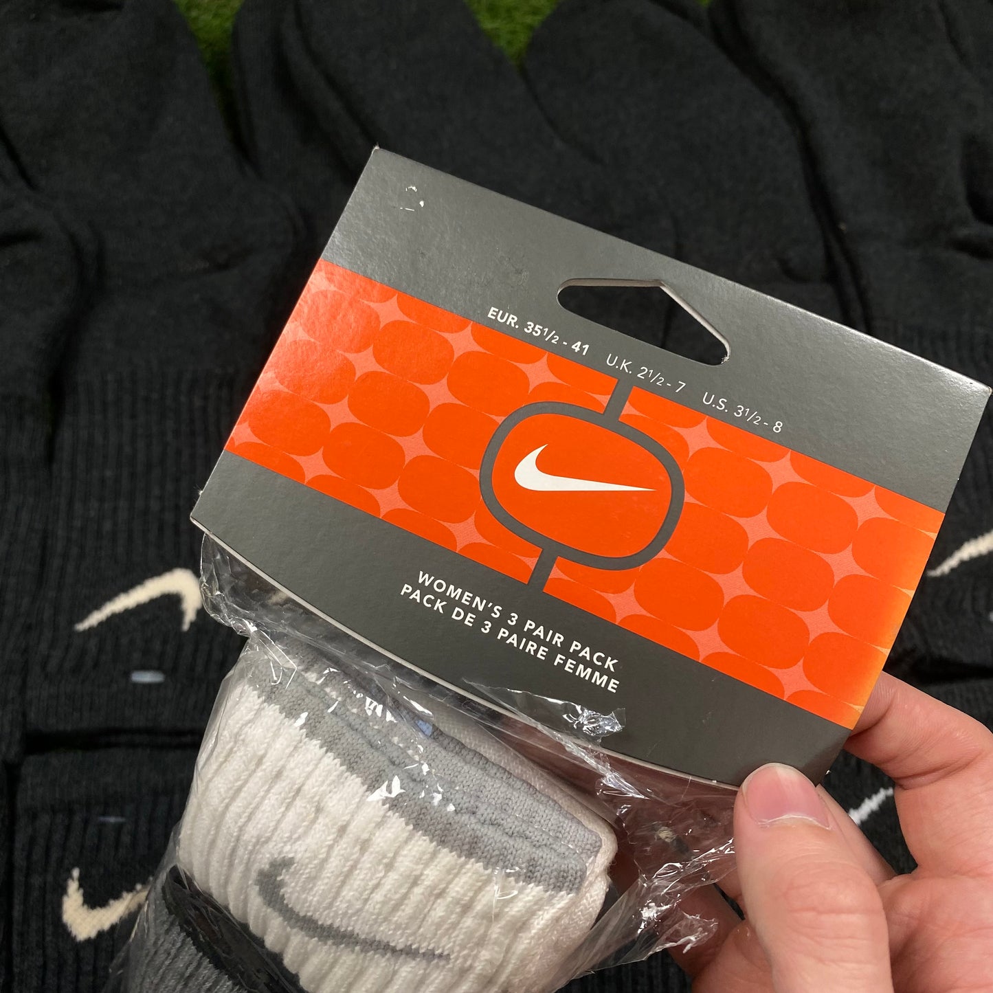 Vintage Nike Socks 3 Pack Colour UK12-8