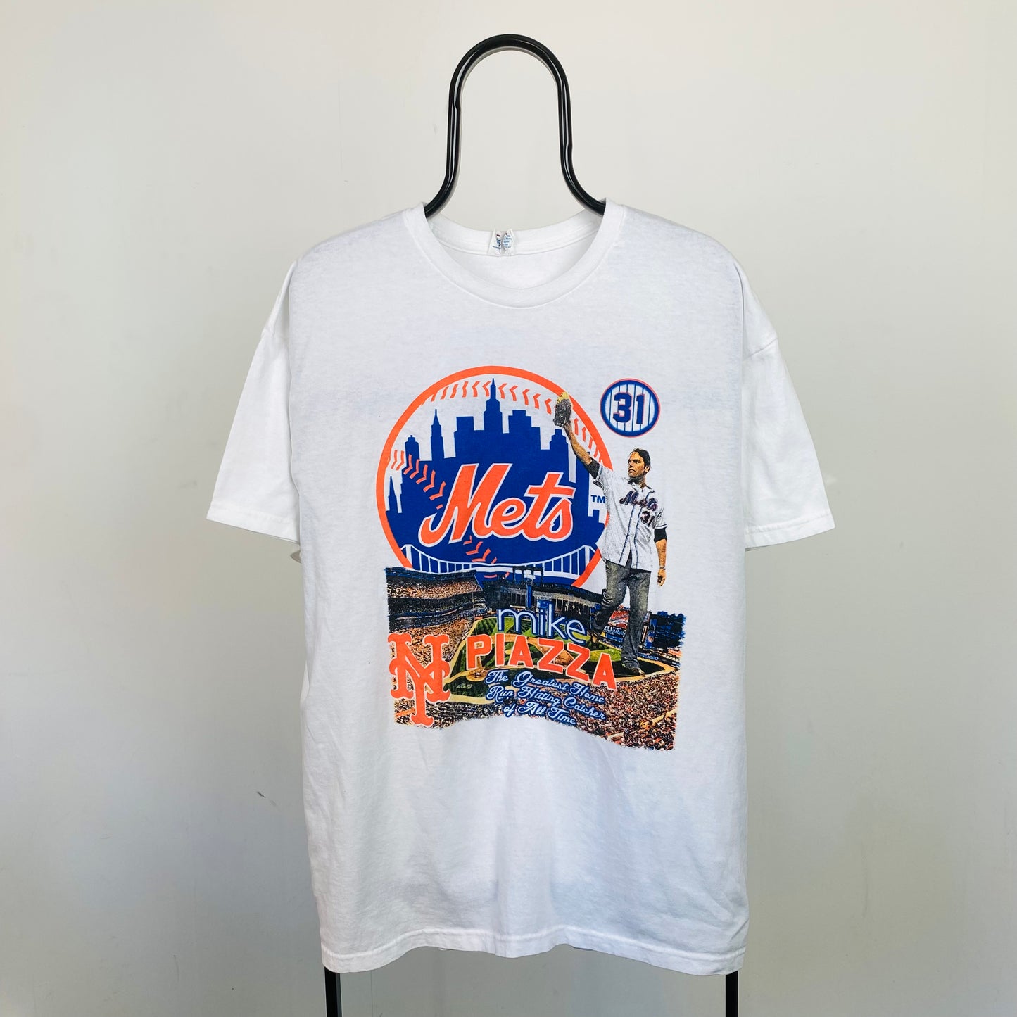 Retro 90s Mets MLB T-Shirt White XL