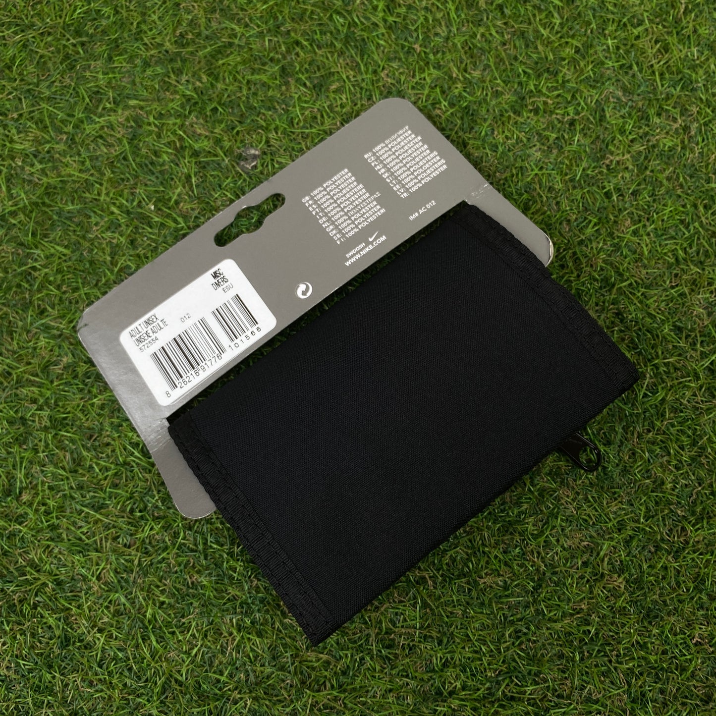 00s Nike Tri-Fold Wallet Card Holder Black