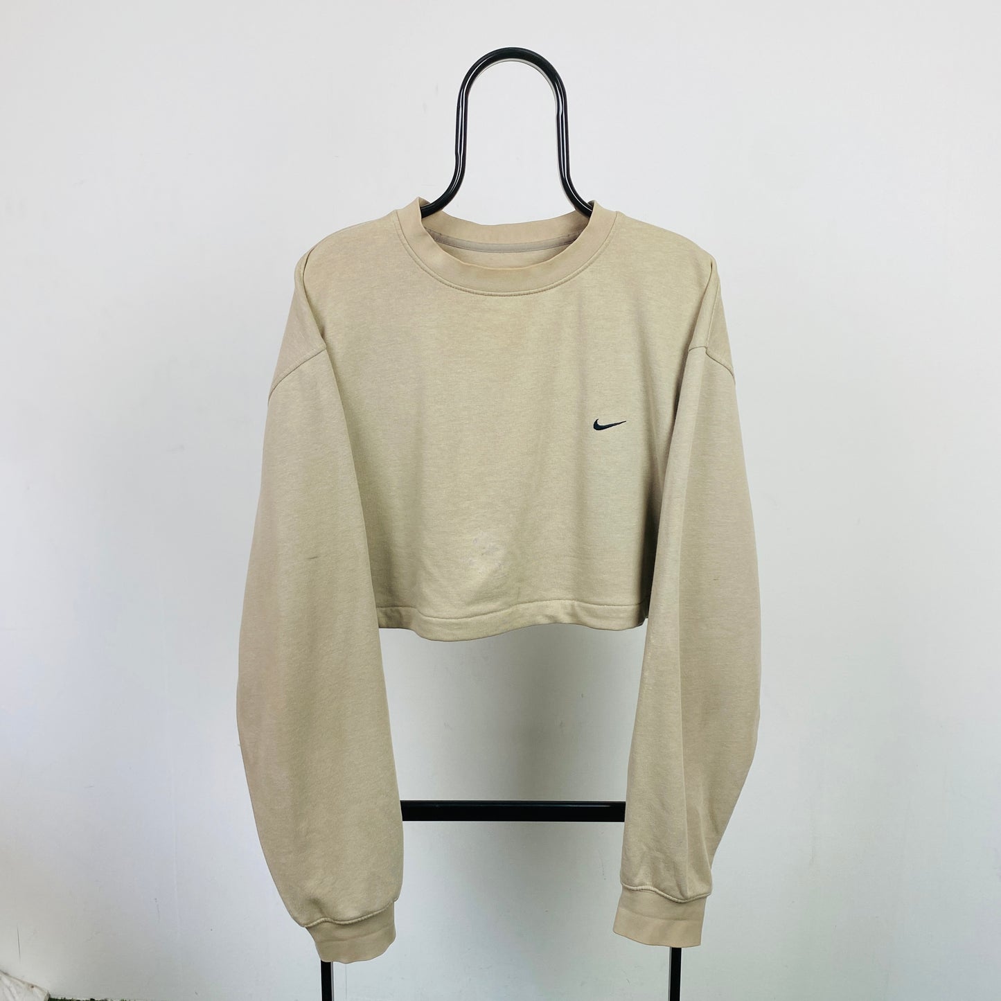 00s Nike Cropped Sweatshirt Brown XXL