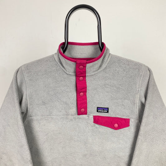 Retro Patagonia Fleece Sweatshirt Grey XS