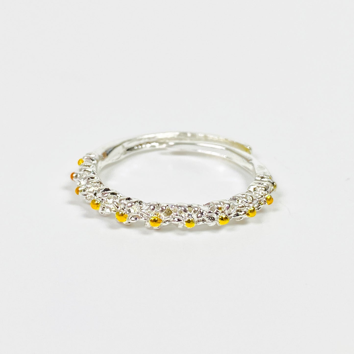 Vintage Retro Adjustable Daisy Ring Silver