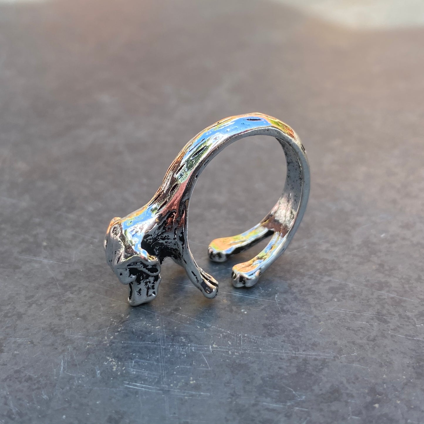 Adjustable Dog Ring Silver