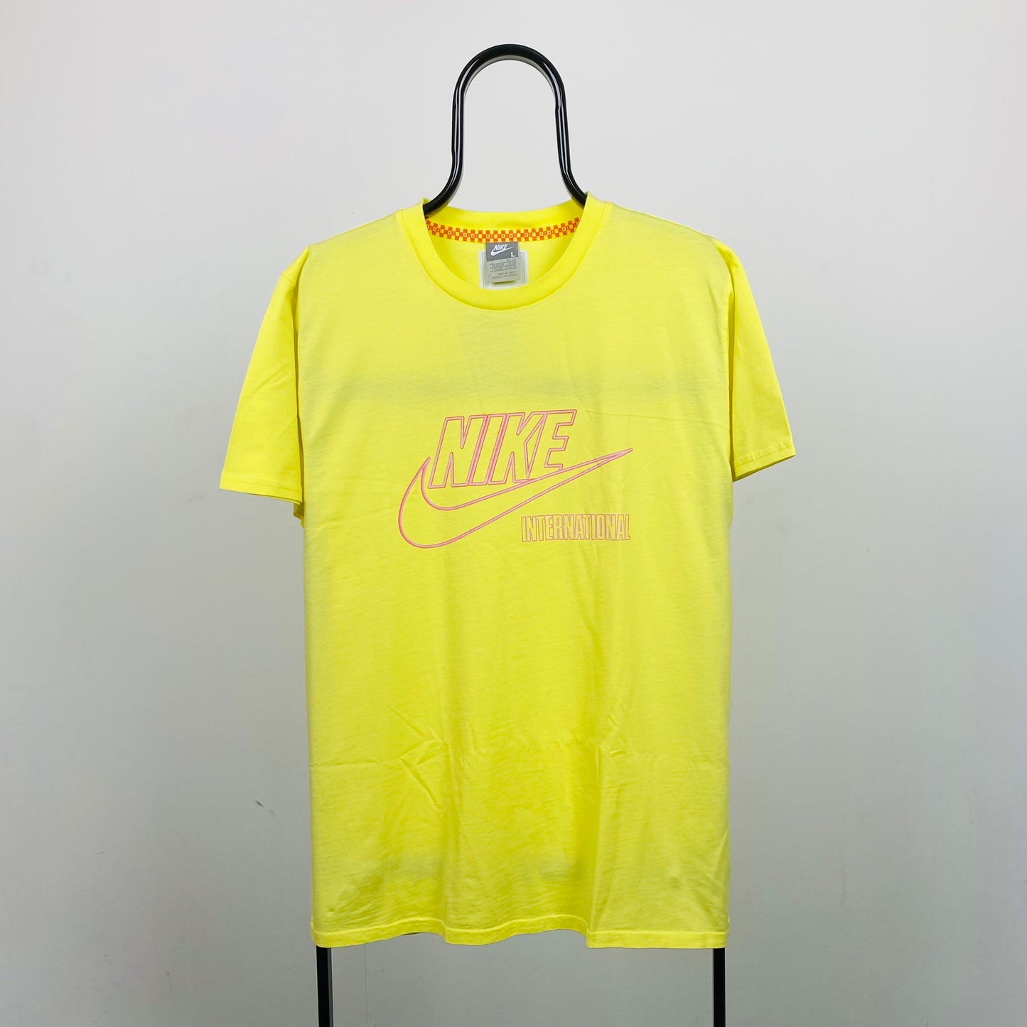 00s Nike International T-Shirt Yellow Large