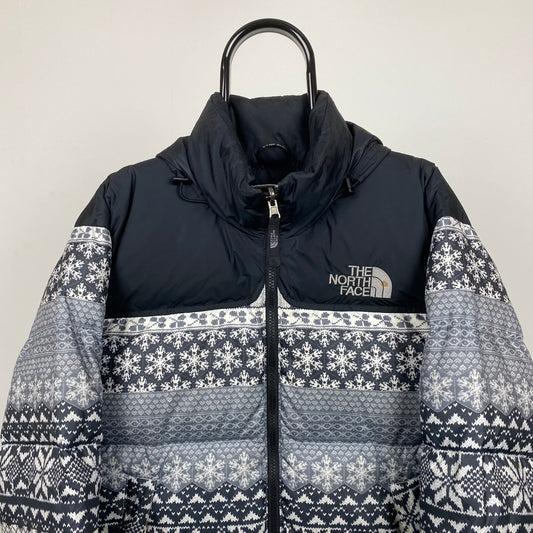 90s The North Face Puffer Jacket Black Small