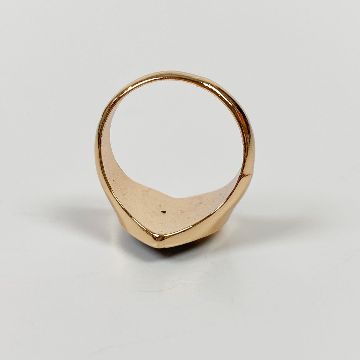 Vintage Heart Signet Ring Gold