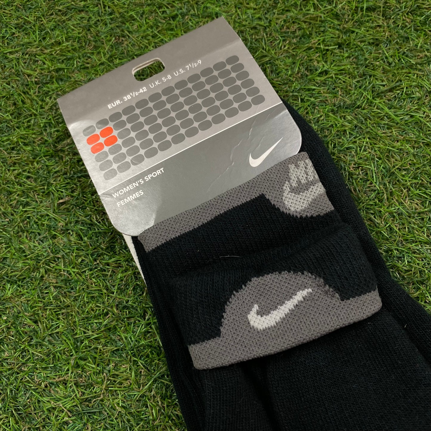 Vintage Nike Reveal Socks Black UK6-12