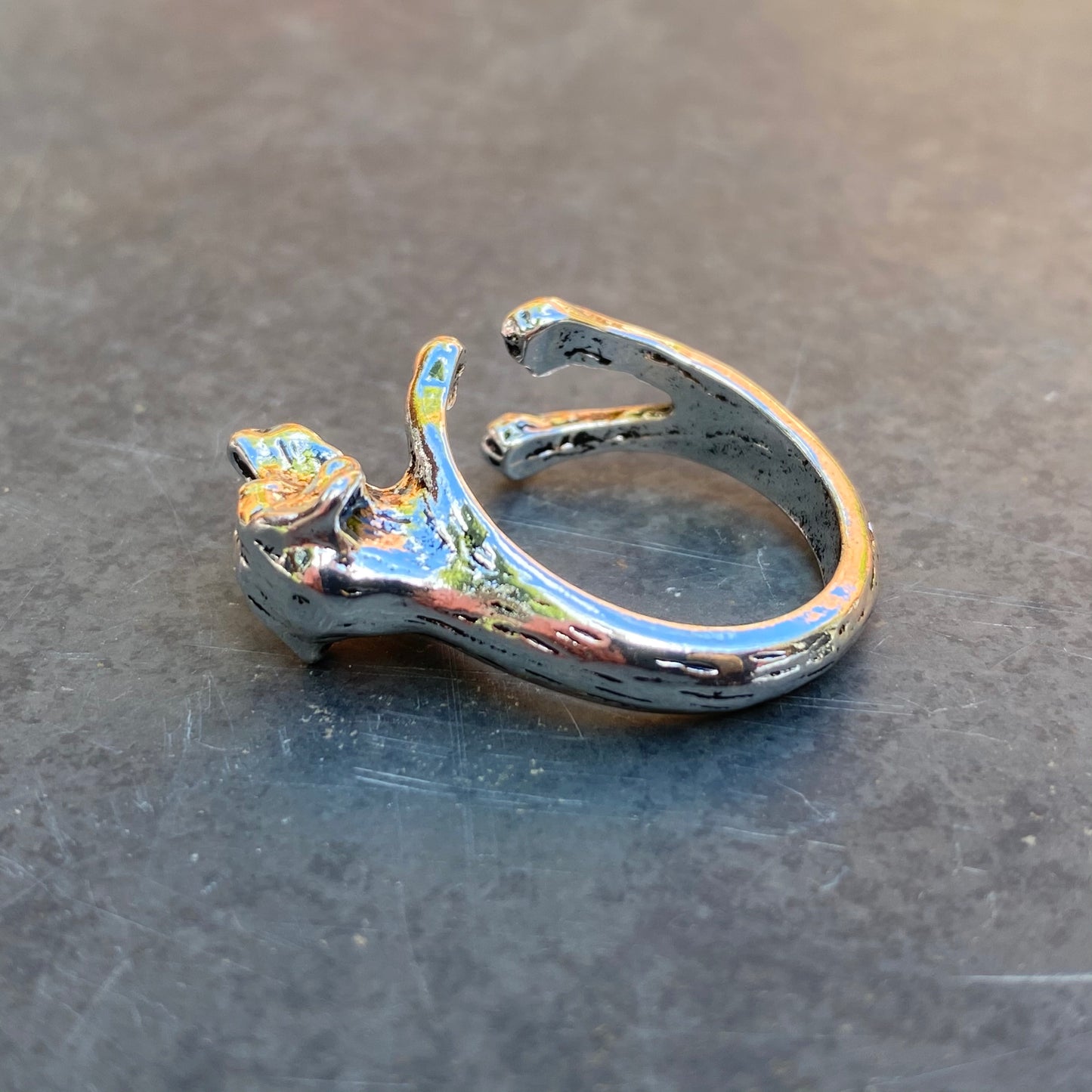Adjustable Dog Ring Silver