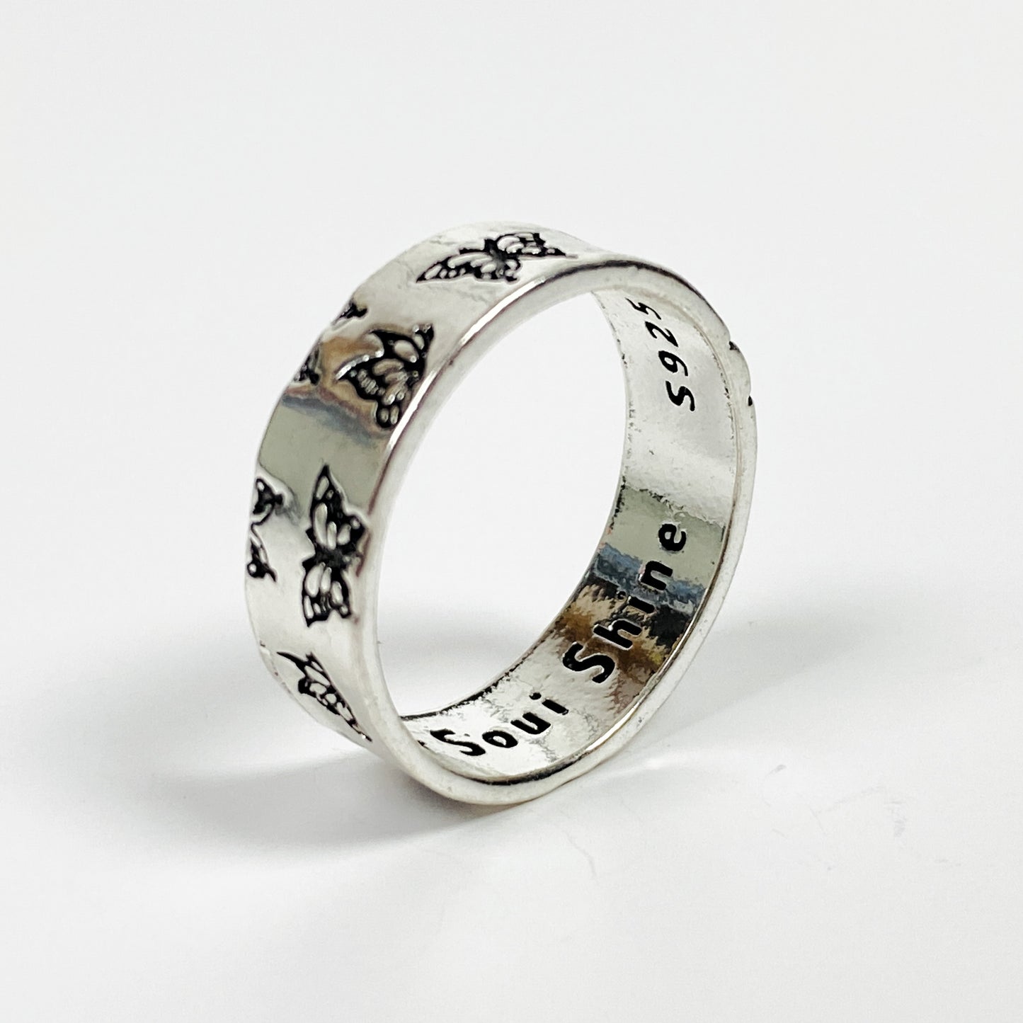 Retro Vintage Butterfly Ring Silver