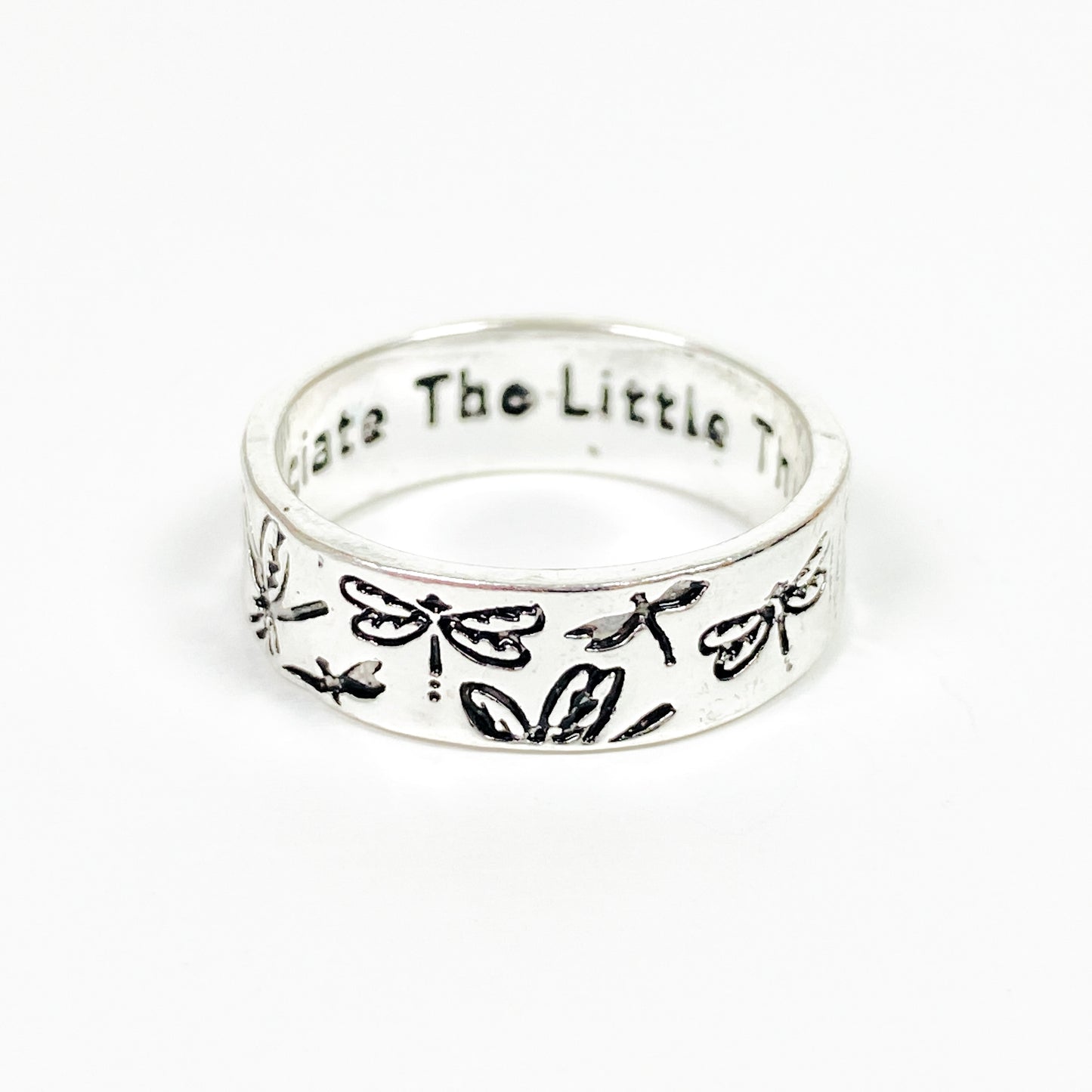 Retro Vintage Dragonfly Ring Silver