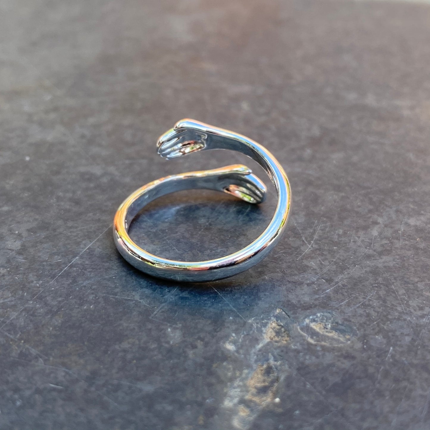 Adjustable Hug Ring Silver