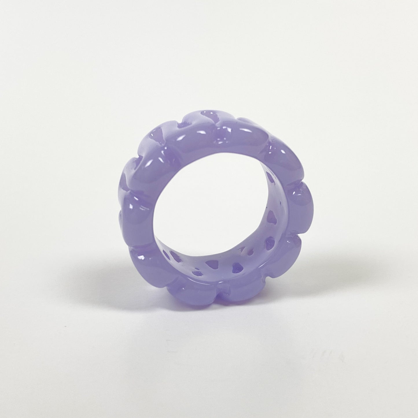 Retro Chunky Swirl Ring Purple
