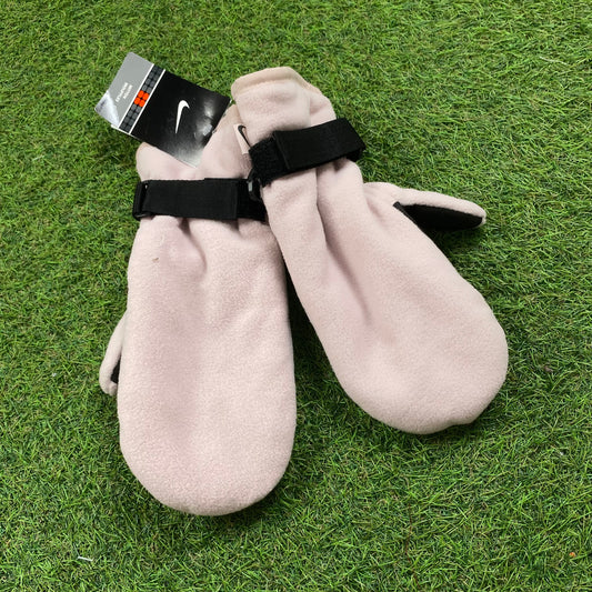 Vintage Nike Fleece Gloves Mittens Pink
