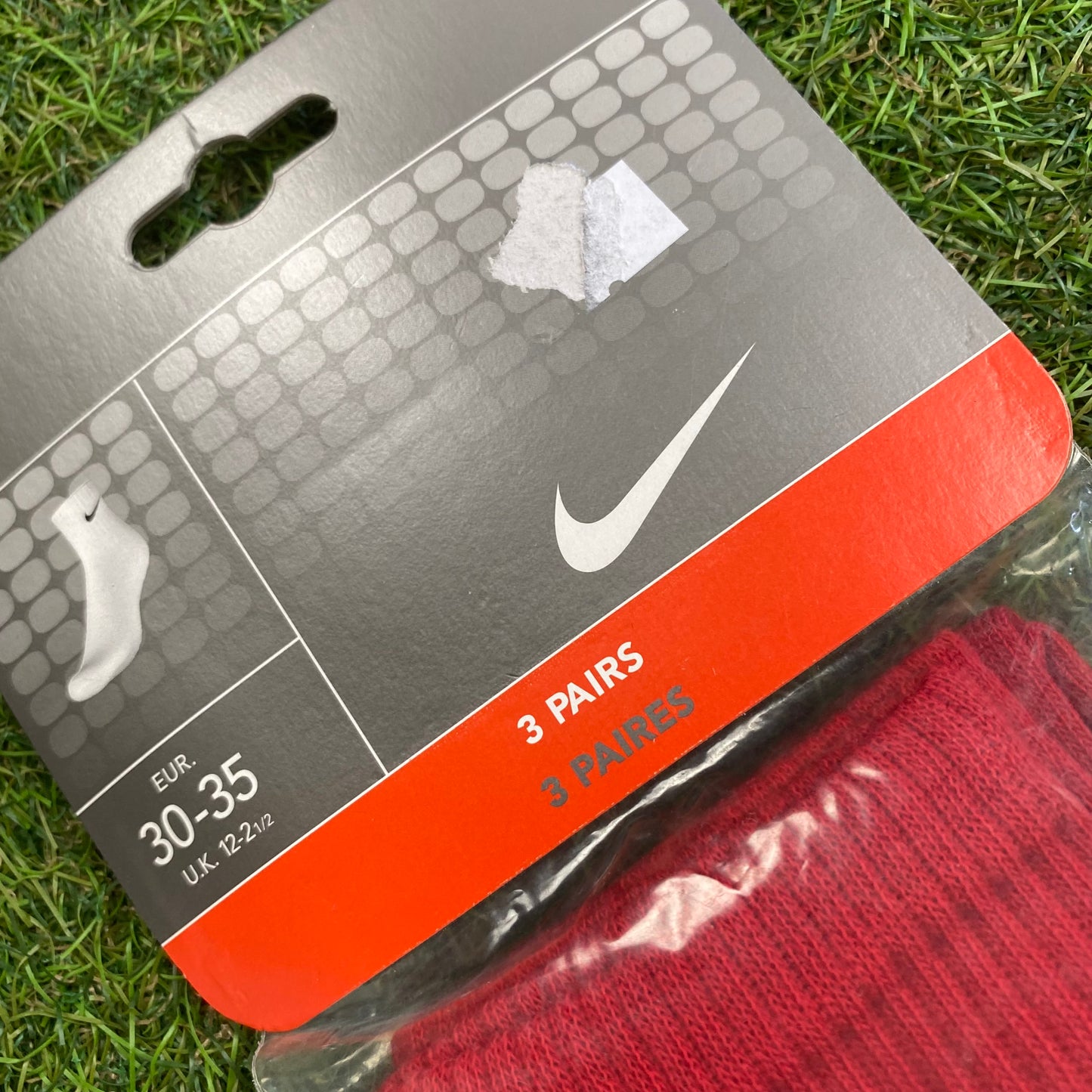 90s Nike Socks 3 Pack Brown Red Blue