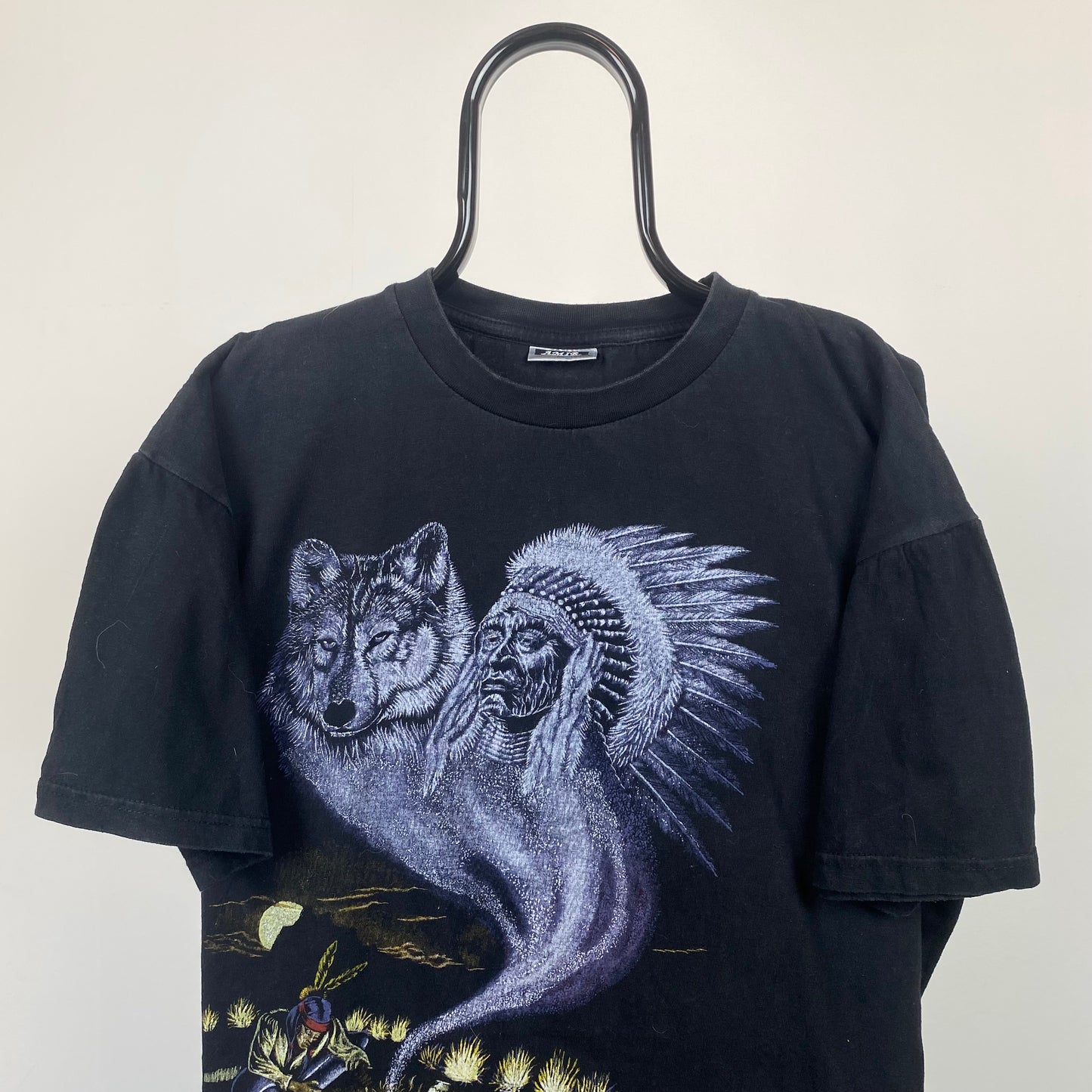 Retro USA Wolf T-Shirt Black XL