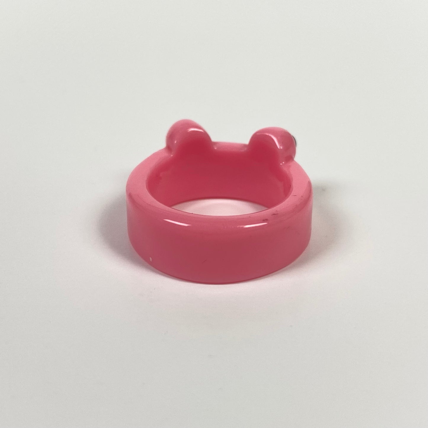 Retro Chunky Frog Ring Pink