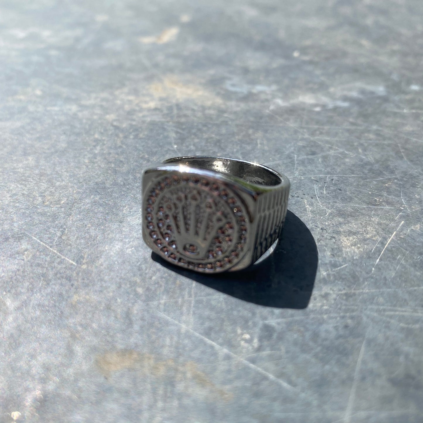 Vintage Crown Ring Silver