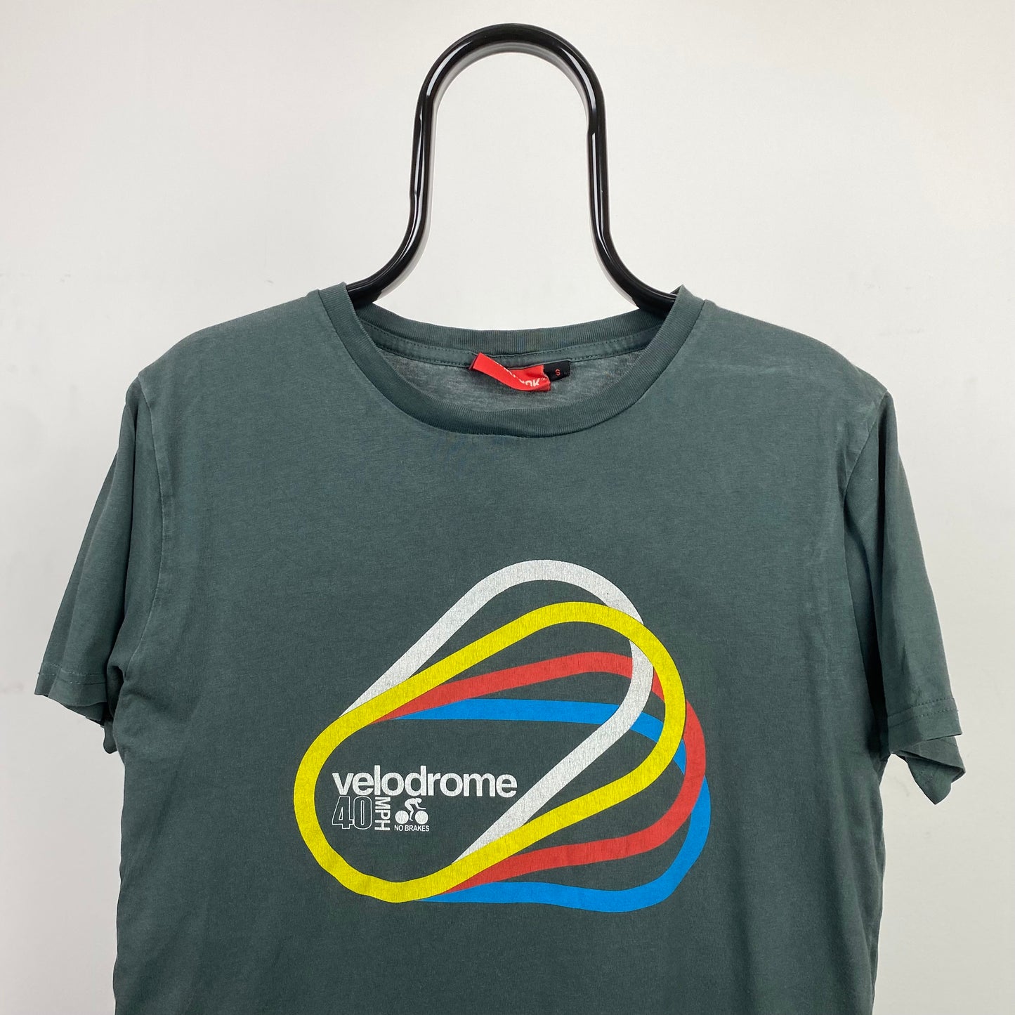 Retro Cylcing T-Shirt Grey Small