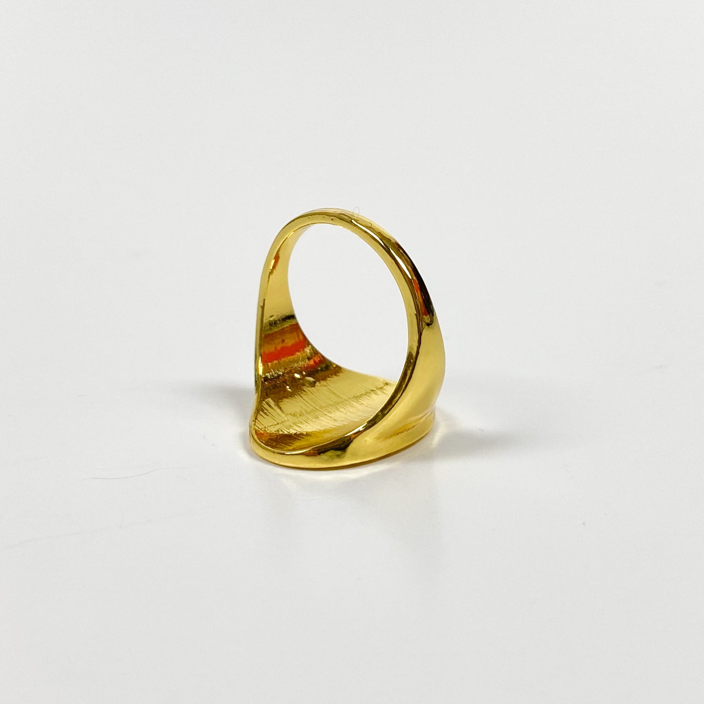 Vintage Flower Signet Ring Gold