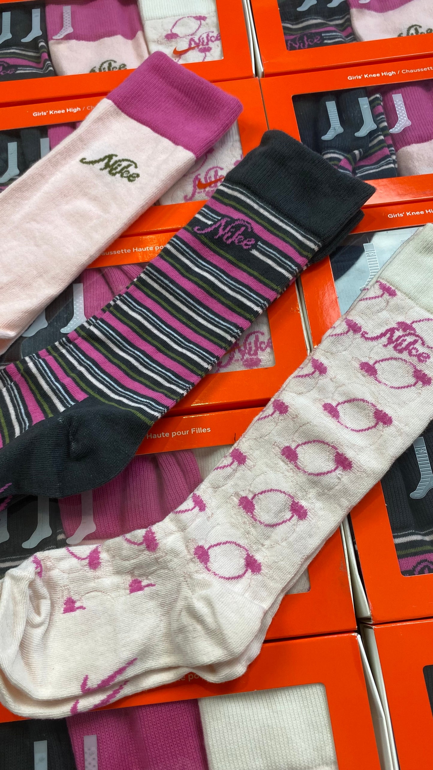 Vintage Nike Knee Socks 3 Pack UK12-2
