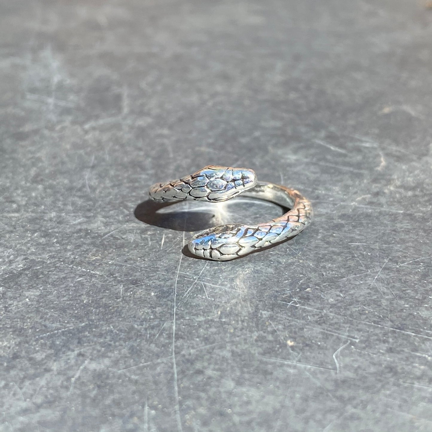 Snake Wrap Ring Silver Adjustable