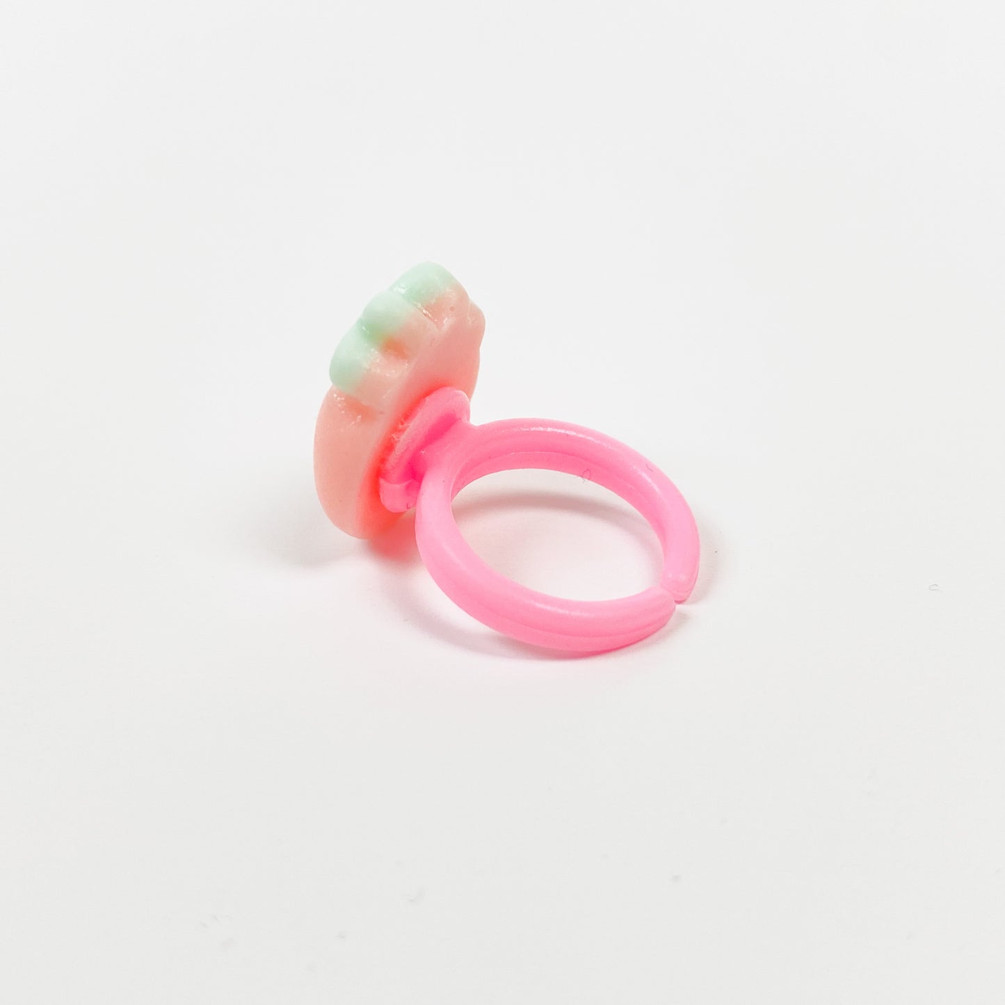 Vintage Retro Adjustable Strawberry Ring Pink