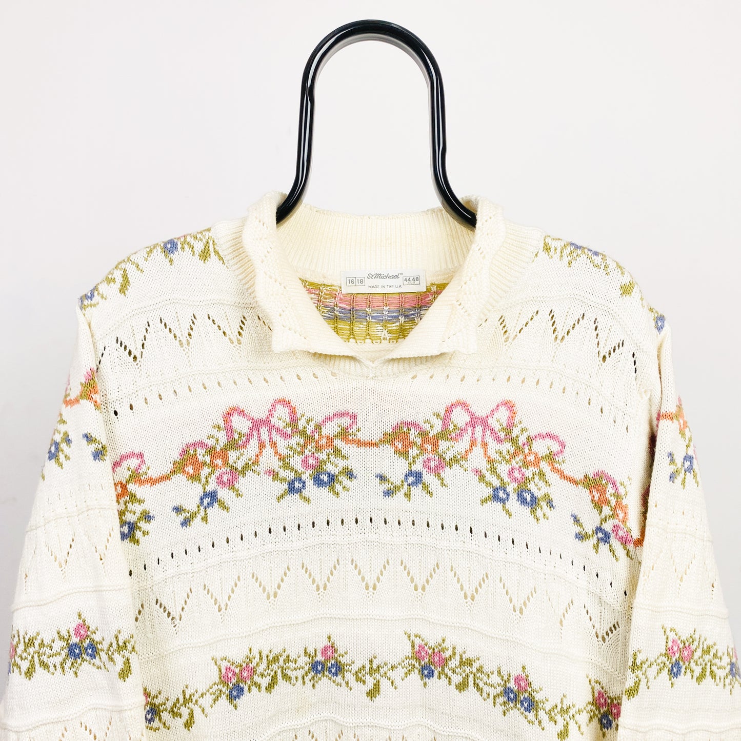 Retro St Michael Knit Sweatshirt Brown XL