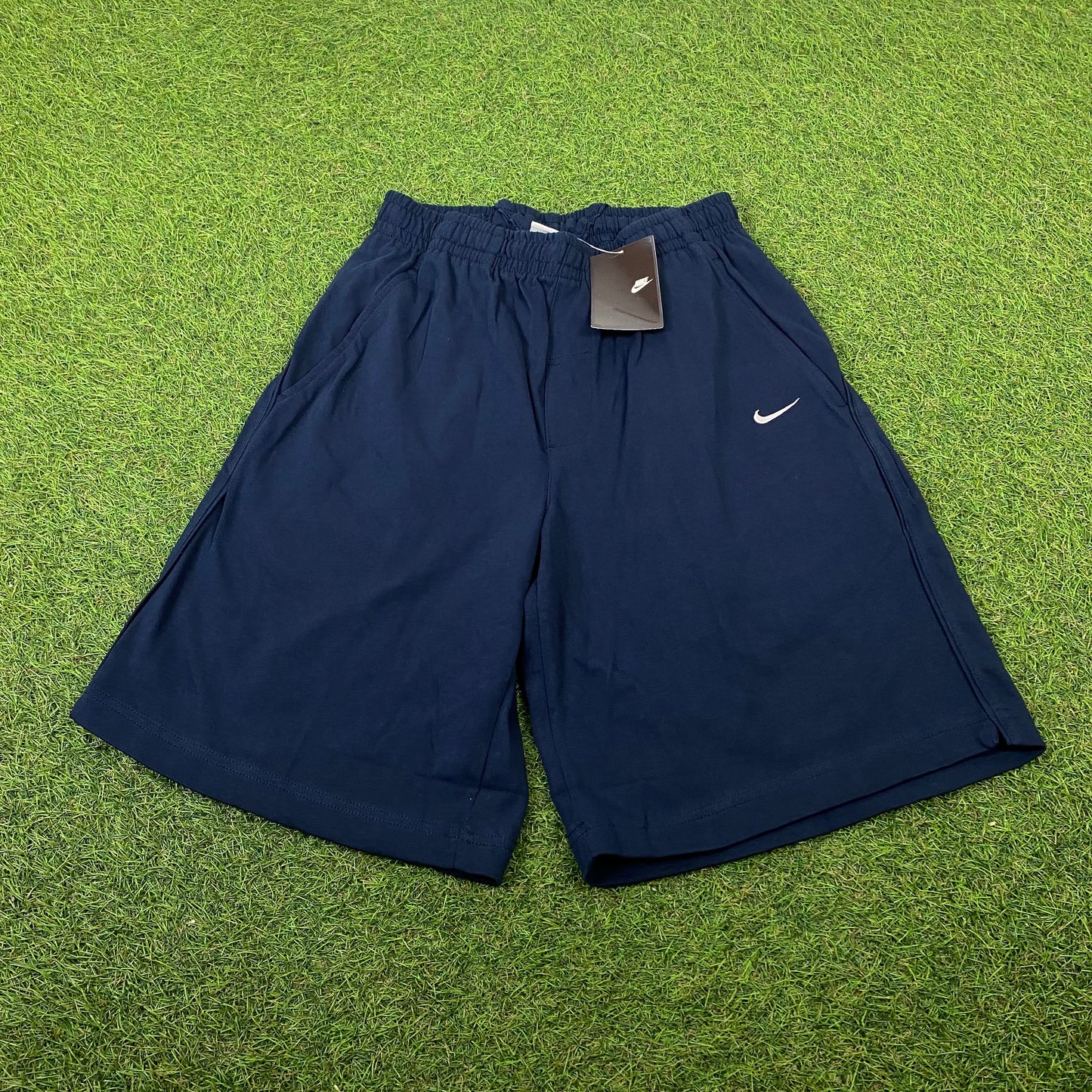 90s Nike Cotton Shorts Blue Small