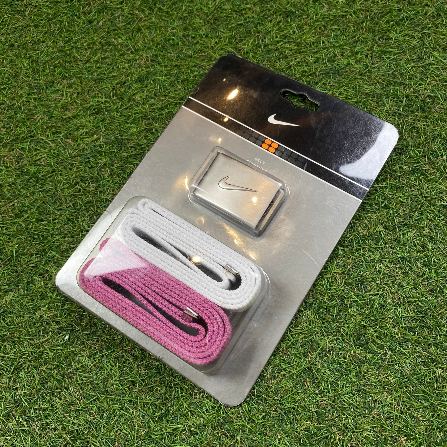 Vintage Nike Adjustable Buckle Belt White Pink 2 Pack